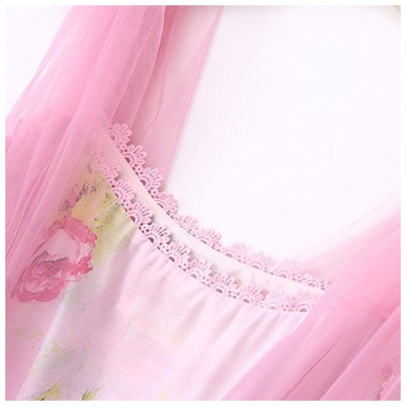 Blossom Pink Floral Removable Tulle Drew’s - Picture 5 of 8